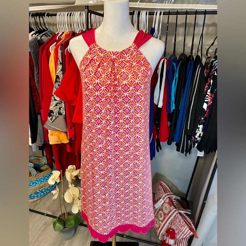NWT! Mud Pie "Natalie Bow" Tie Dress - Pink Size L